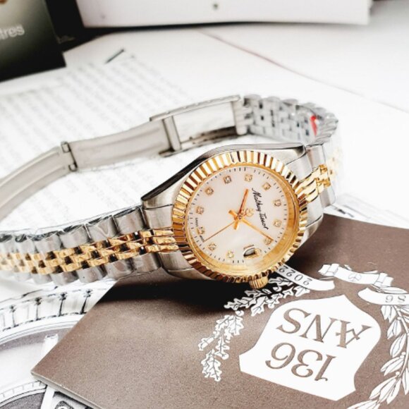 New Tissot MOP Diamond Two Tone Watch - Picture 3 of 5